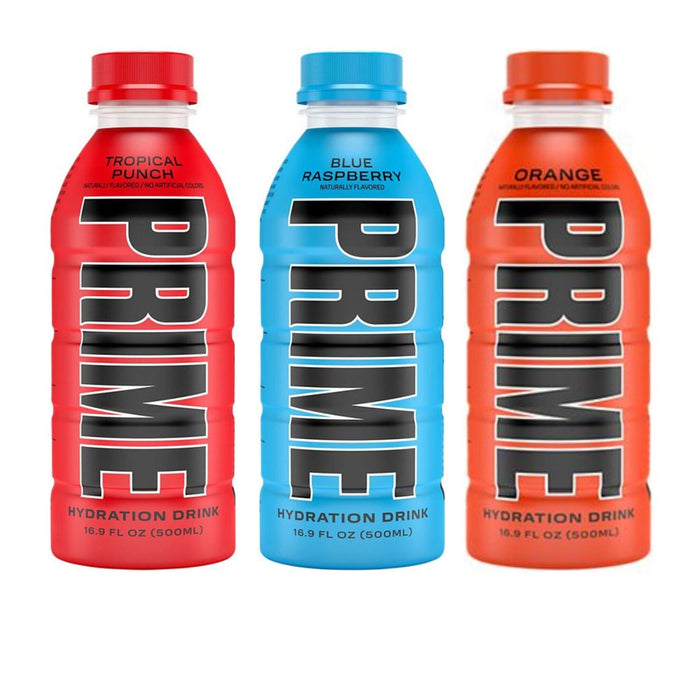 Hydration Drink Variety Pack (16.9Oz 12Pk) Tropical Punch, Blue Raspberry, Orange