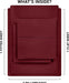 Queen Bed Sheets Set - 4 Piece Bedding - Brushed Microfiber - Shrinkage and Fade Resistant - Easy Care (Queen, Red Burgundy)