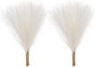 Faux Pampas Grass, Set of 10 Small 17” Stems White Artificial Pampas Grass Decor Fluffy Artificial Florals Minimalist Wedding Home Decor Grass