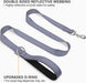 Double-Sided Reflective Dog Leash, 6 FT/5FT/4 FT, Padded Handle Nylon Dogs Leashes for Walking, Training Lead for Small & Medium Dogs, Gray, 5FT