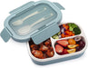 Bento Lunch Box - Leak-Proof 3 Compartment Lunch Containers for Adults and Kids Bpa-Free and Dishwasher Safe Bento Box with Spoon, Fork & Knife(Light Blue)