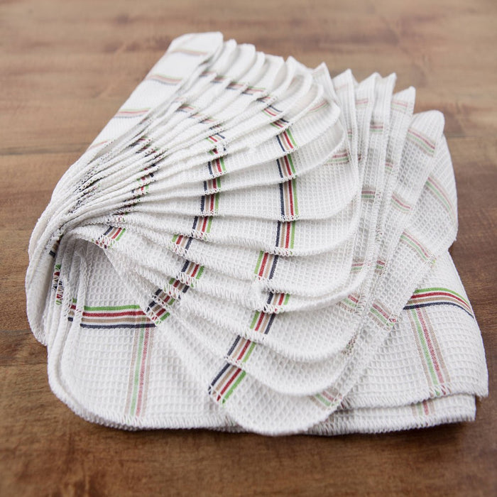 Mainstays, 18 Pack, Plaid Waffle Dishcloths Multi-Colored