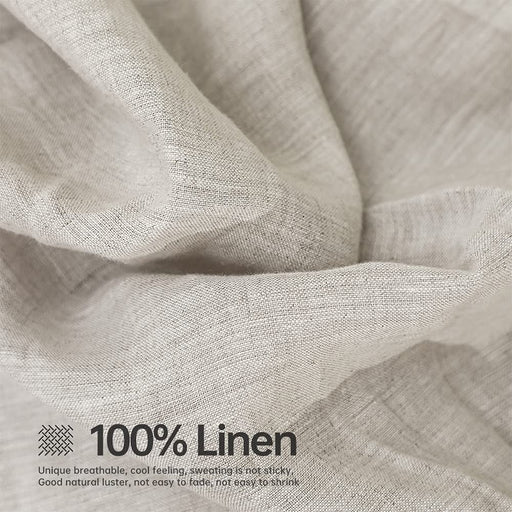 Simple&Opulence 100% Linen Sheet Set Solid Color-4 Pcs Washed French Linen Bed Sheets(1 Flat Sheet,1 Fitted Sheet,2 Pillowcases)-Breathable Bedding Set (Linen, Queen)