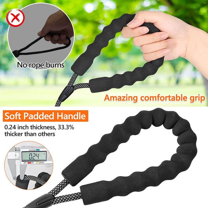 Heavy Duty Dog Leash, 30FT Reflective Dog Leash with Swivel Lockable Hook and Comfortable Padded Handle, Puppy Leash for Walking, Hunting, Camping, Backyard for Small Medium and Large Dogs