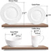 Infinity Bone China Dinnerware Set 16Pcs, round Plates (Soup Bowls, Dinner Plates, Salad Plates), Dinnerware Sets, Dinner Plates, Plates and Bowls Sets (Infinity)