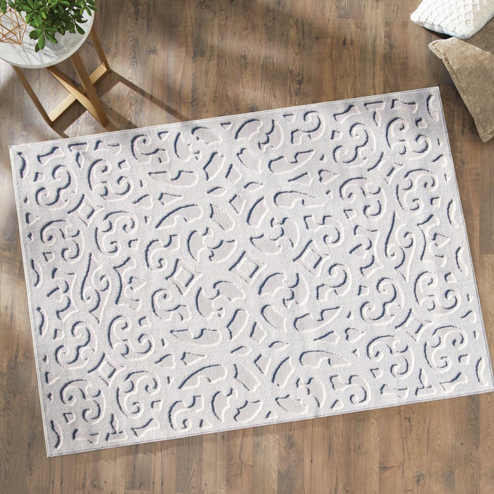 My Texas House Irongate, Transitional, Damask, Woven Area Rug, 5'2" X 7'6"