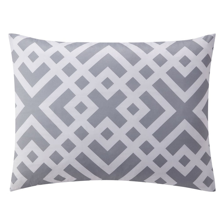 Mainstays Gray Geometric 8 Piece Bed in a Bag Comforter Set with Sheets, Queen
