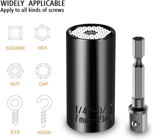 Super Universal Socket Tools Gifts for Men - Stocking Stuffers for Men, Mens Christmas Gifts, Cool Stuff Gadgets for Men Birthday Gifts for Dad Women Husband, Socket Set with Power Drill Adapter