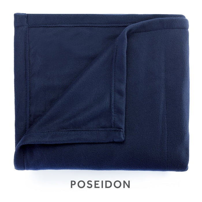 Sunbeam Heated Electric Blanket, Bedding, Queen, Fleece, Poseidon Blue