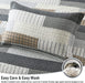 Quilt Queen Size 100% Cotton Queen Size Quilts Grey Black Brown Bedspreads Plaid Quilts Lightweight Soft Breathable Bedding Sets for All Season, 3 Piece