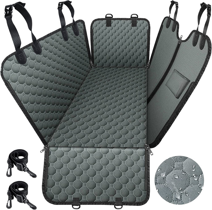 Mancro Dog Car Seat Cover for Back Seat, Waterproof Car Seat Protector for Dogs with Side Flaps, Scratchproof Dog Backseat Cover, Durable Nonslip Dog Hammock for Sedans, Trucks, Suvs, Standard
