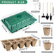 6 Sets Cells Seed Starter Tray Kit with Humidity Dome and Base Seed Starter Peat Pots Germination Trays Including Plastic Plant Growing Trays for Indoor Outdoor Gardening, Green