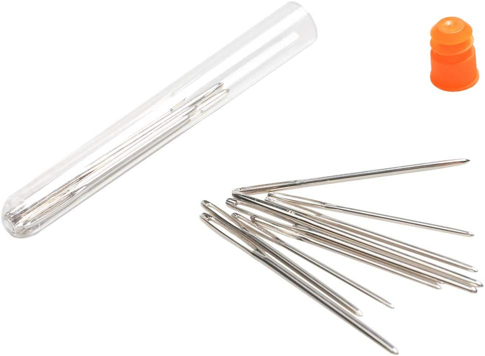 Large-Eye Blunt Needles, Stainless Steel Yarn Knitting Needles, Sewing Needles, Crafting Knitting Weaving Stringing Needles,Perfect for Finishing off Crochet Projects (9 Pieces)