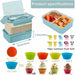 Bento Lunch Box for Adult, Bento Boxes with Fork Spoon&Muffin Silicone Cup, Compartment Bento Box Leak Proof, Microwavable Lunch Containers, Bento Box with Utensils for Work/Picnic
