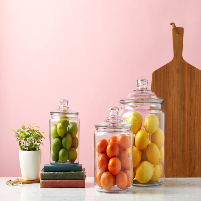 Heritage Hill Clear Glass Jar with Lid, 2 Gallon