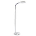 Adjustable Full Spectrum Sunlight Floor Lamp with Bendable Neck in Chrome Color