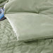 Queen Seersucker Comforter Set with Sheets Green Bed in a Bag 7-Pieces All Season Bedding Sets with Comforter, Pillow Sham, Flat Sheet, Fitted Sheet, Pillowcase