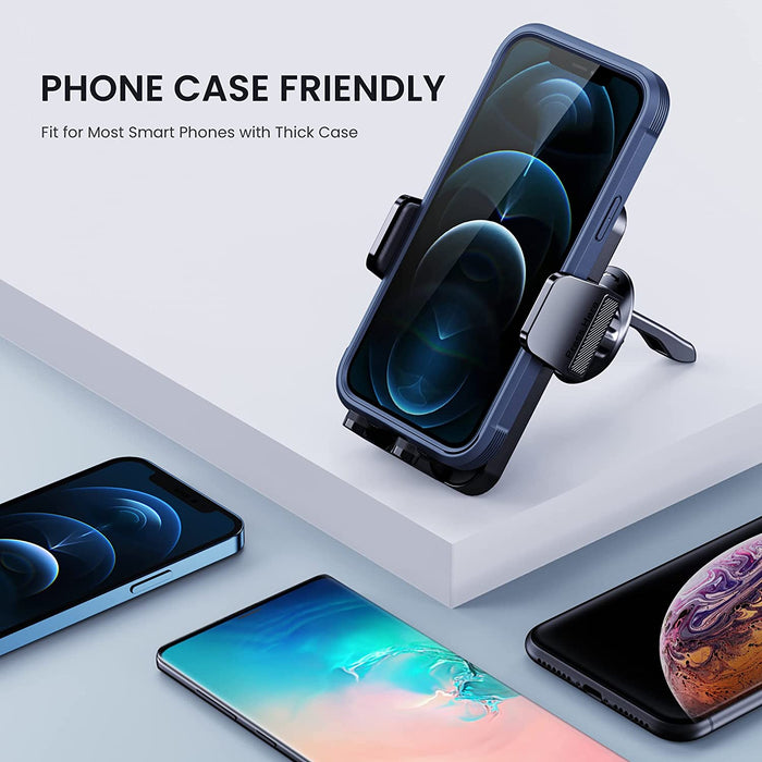 Phone Holder Car [Upgrade Clip Never Fall] Car Phone Holder Mount Automobile Air Vent Hands Free Cell Phone Holder for Car Fit for All Car Mount for Iphone Android Smartphone