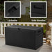 Outdoor Storage Box 120 Gallon Patio Deck Box with Handles, Patio Storage Waterproof Deck Boxes Garden Resin Deck Storage Container Lockable Storage Box (Black)