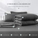Full Size 7 Pieces Bed in a Bag Bedding Set - Lightweight Dark Grey Comforter Set, All Season Ultra Soft down Alternative Bedding Comforter Set with Comforter, Pillowcase, Flat Sheet, Fitted Sheet