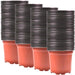Plastic Nursery Plant Pot 100 Pack Flower Seedling Starter Pots for Little Garden Pots to Repot Succulents and Small Plants (100Pack)