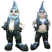 Gnomes Biker Dude & Babe Motorcycle Gnome Garden Biker Gnome Couple Statues Resin 16Cm