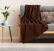 Cotton Waffle Blanket 300 GSM (Brown - 90X108 Inches) Soft Lightweight Breathable Bed Blanket King Size Layering Any Bed for All Season