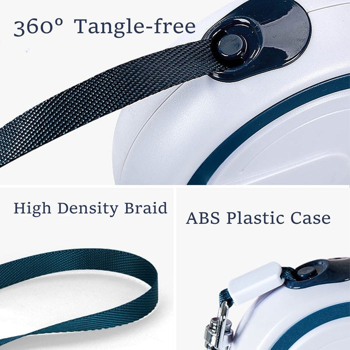 Retractable Dog Leash, 16FT Pet Walking Leash with Anti-Slip Handle for Small Medium Dogs and Cats, Nylon Tape & Tangle-Free