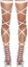 Women Criss Cross Sparkle Glitter Rhinestone Crystal over Knee Thigh High Stockings