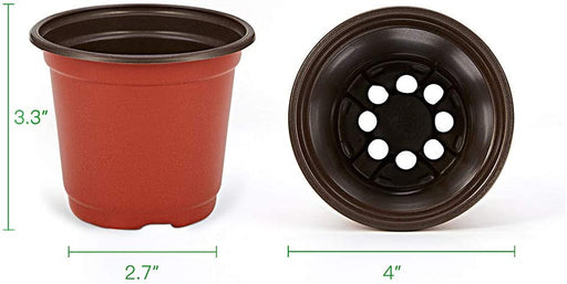 200-Pack 4 Inch Plastic Plant Nursery Pots Come with 200 Pcs Plant Labels, Seedling Flower Plant Container and Seed Starting Pots