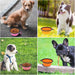 Collapsible Dog Bowl, 2 Pack Collapsible Dog Water Bowls for Cats Dogs, Portable Pet Feeding Watering Dish for Walking Parking Traveling with 2 Carabiners (Small, Orange+Pink)