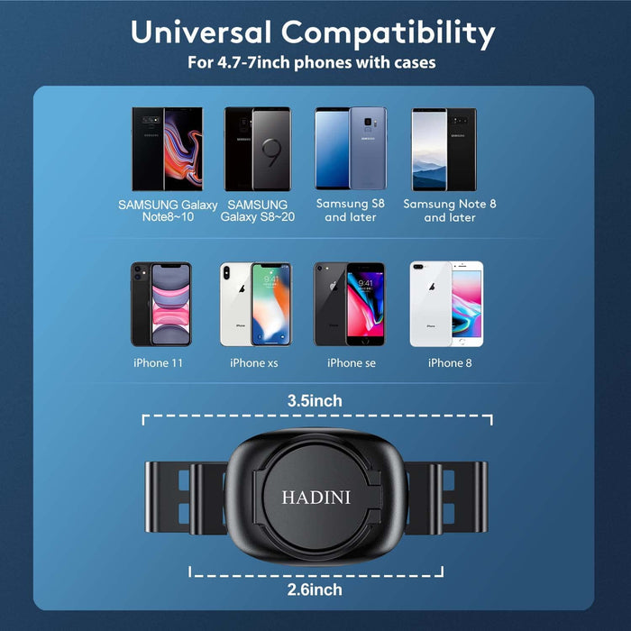 Metal Phone Clamp for Magnetic Car Mount Metal Phone Clip Work for All Magnet Car Holder [Clamp and Remove at Anytime] Phone Magnetic Plate Compatible with the Smartphones from 4.7 - 7 Inch