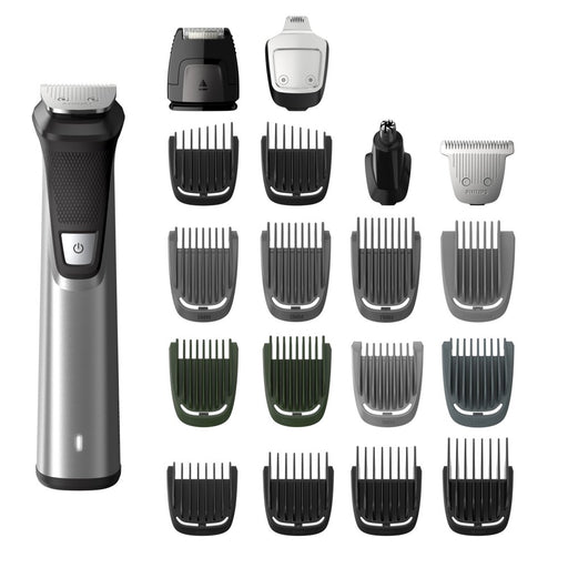Multigroom Series 7000 23 Piece Mens Grooming Kit, Trimmer for Beard, Head, Body, and Face - No Blade Oil Needed, MG7750/49