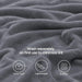 Fleece Bed Blankets Queen Size Grey - Soft Lightweight Plush Fuzzy Cozy Luxury Blanket Microfiber, 90X90 Inches