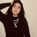 Mjartoria Gold Layered Necklaces for Women Trendy Retro Coin Pendant Gold Necklace Dainty Chunky Link Chain Choker Necklaces for Girls Jewelry Birthday Gifts