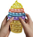 Push Pop It Popsicle Cone – Ice Cream Sensory Silicone Fidget Toys – Stress Relief, Autism & Anti-Anxiety – Flexible, Odorless & Easy to Play - Perfect for Elderly, Adults & Kids | Colorful