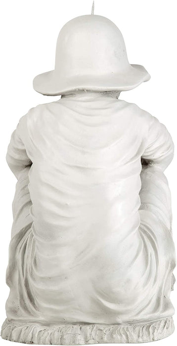 EU9288 Gone Fishing Fisherman Boy Garden Statue, 17 Inch, 10.5" D X 17" W X 17" H, Two Tone Stone