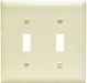 Legrand - Pass & Seymour TP2 TP1WCP10 Toggle Switch Wall Plates, 2-Gang, Brown