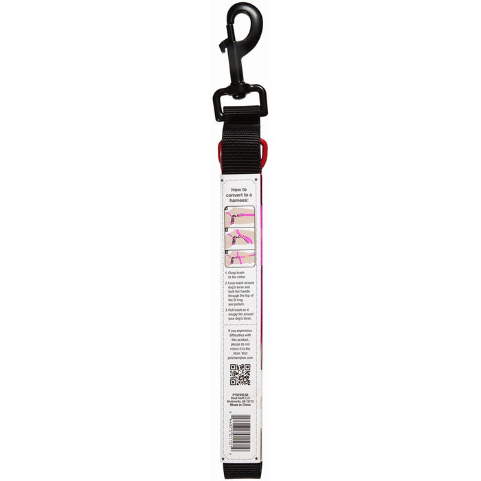 Pet Champion® Black Large No-Pull Leash with D-Ring