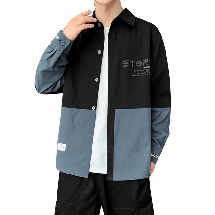 Men Long Sleeve Autumn Winter Casual Printed Shirts Fashion Top Blouse Shirts Mens Designer Clothes