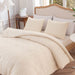 Queen Size Comforter Set Diamond Tufted Design, Cream Bedding Set, Soft & Lightweight Queen Bed Comforter for All Seasons (Queen, 90''Wx90''L , 3 Pieces)