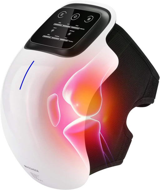 Cordless Knee Massager, FDA Registered, Infrared Heat and Vibration Knee Pain Relief for Swelling Stiff Joints, Stretched Ligament and Muscles Injuries, August 2022 Longer Knee Straps