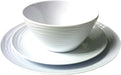 White Melamine Plastic Home Dinnerware Set, 12-Piece Service for 4