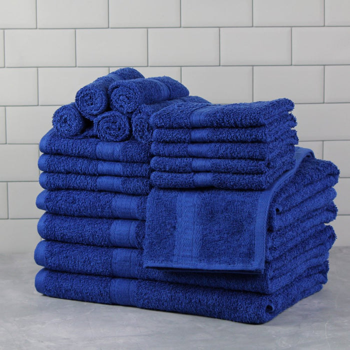Mainstays Solid 18-Piece Bath Towel Set, Royal Spice