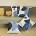 Navy Blue Throw Pillows for Couch Set of 4 Boho Decorative Pillow Covers White Modern Abstract Geometric Cushion Cover for Bed Bedroom Sofa Velvet Pillowcase 18X18 Inch Aesthetic Minimalist Home Décor