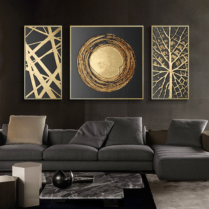 Abstract Geometric Painting Wall Decoration for Bedroom 3 Piece Abstract Canvas Wall Art for Living Room Modern Canvas Prints Kitchen Bathroom Wall Decor Office Home Decoration