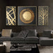 Abstract Geometric Painting Wall Decoration for Bedroom 3 Piece Abstract Canvas Wall Art for Living Room Modern Canvas Prints Kitchen Bathroom Wall Decor Office Home Decoration