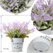 2 Pack Fake Plants in Metal Pots, Artificial Purple Lavender Plants and Blueberries, Small Artificial Greenery Farmhouse Flowers for Home Bathroom Shelf Desk Kitchen Office Party Indoor Outdoor Decor