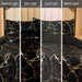 Gold Metallic Marble Comforter Set Queen Size Foil Print Glitter Bedding Sets,Black/Gold,Queen