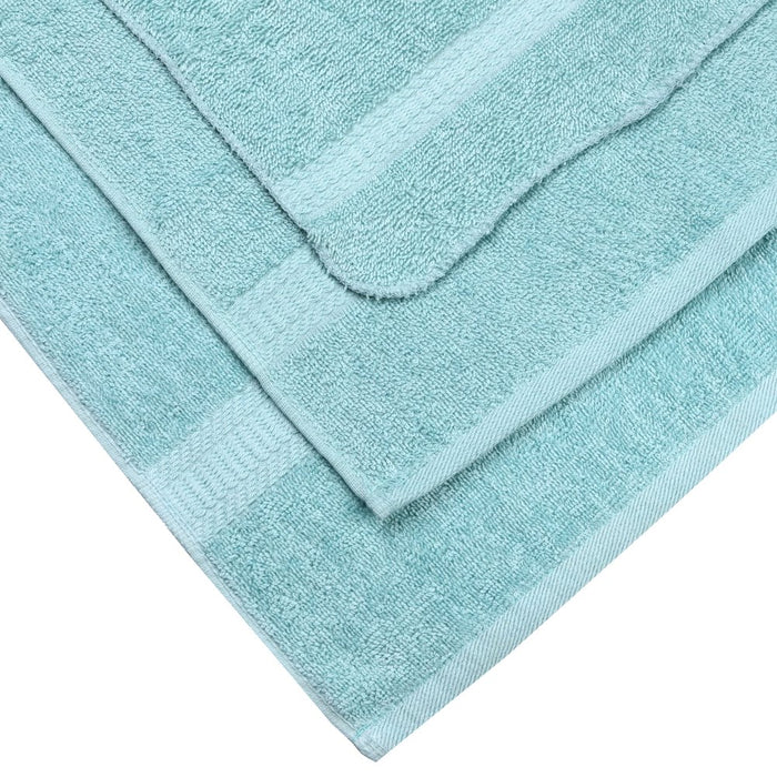 Mainstays Solid 6-Piece Bath Towel Set, Clearly Aqua